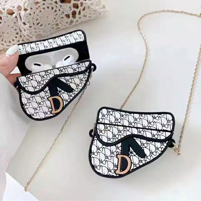 READY Dior Airpods Pro 1 2 Case Branded Chain Bag Saddle Casing