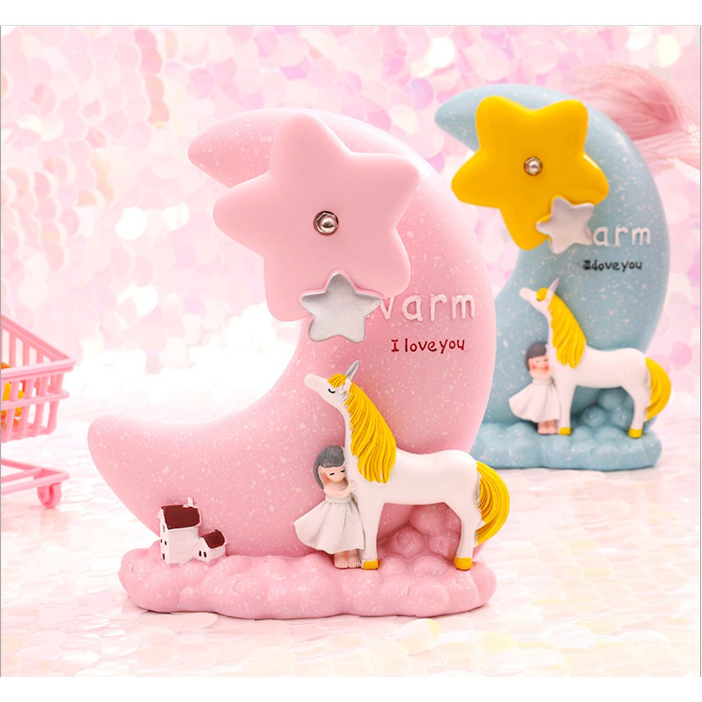 Unicorn Moon Girl Music Ornament / Pajangan Hiasan Meja Musik Kado