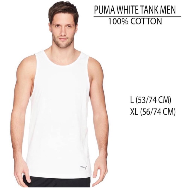 Kaos singlet putih pria branded PUMA original (bahan nyaman banget)
