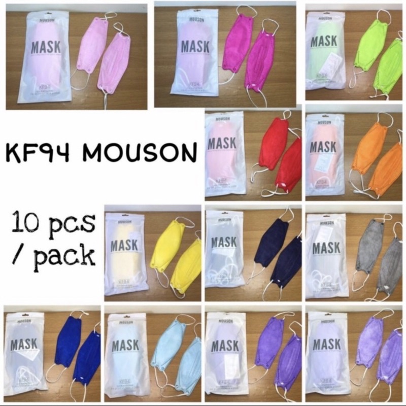 Masker KF94 KF 94 KN94 Telinga HIJAB HEADLOOP MOUSON Korea Fish Mask Earloop Evo Plusmed 4ply 3D 10 