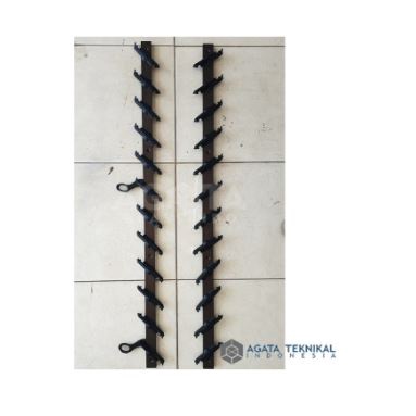 B.S - Rangka Jendela Nako Dicky Niki Premium - 4"/10cm - 12Blades -CoklatTua