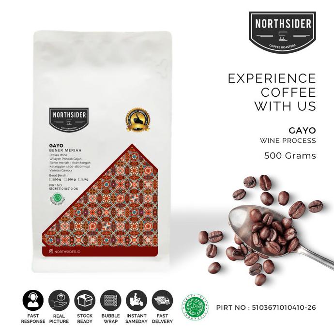 

BIJI KOPI ARABIKA GAYO WINE NATURAL - 500GR NORTHSIDER COFFEE -Diskon Besar