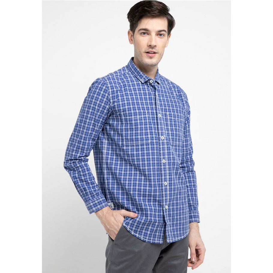 Kemeja Panjang Lois Original kotak-kotak KLL099