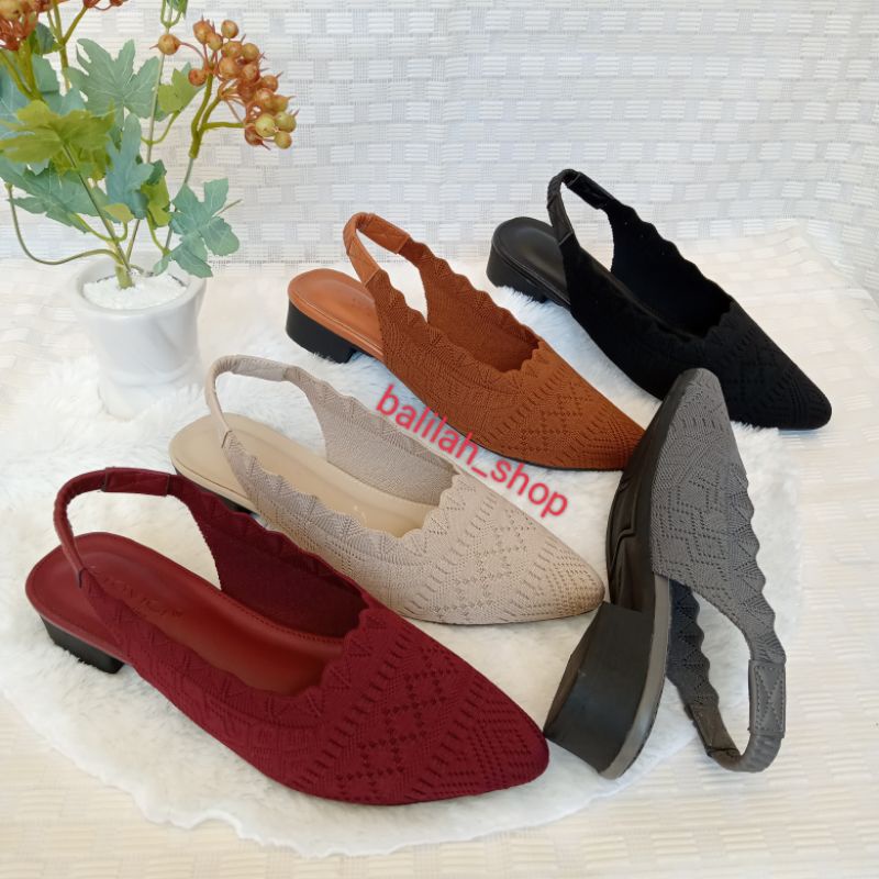 Wedges Wanita Hak Tali Belakang PEO 09 , Sandal Wanita