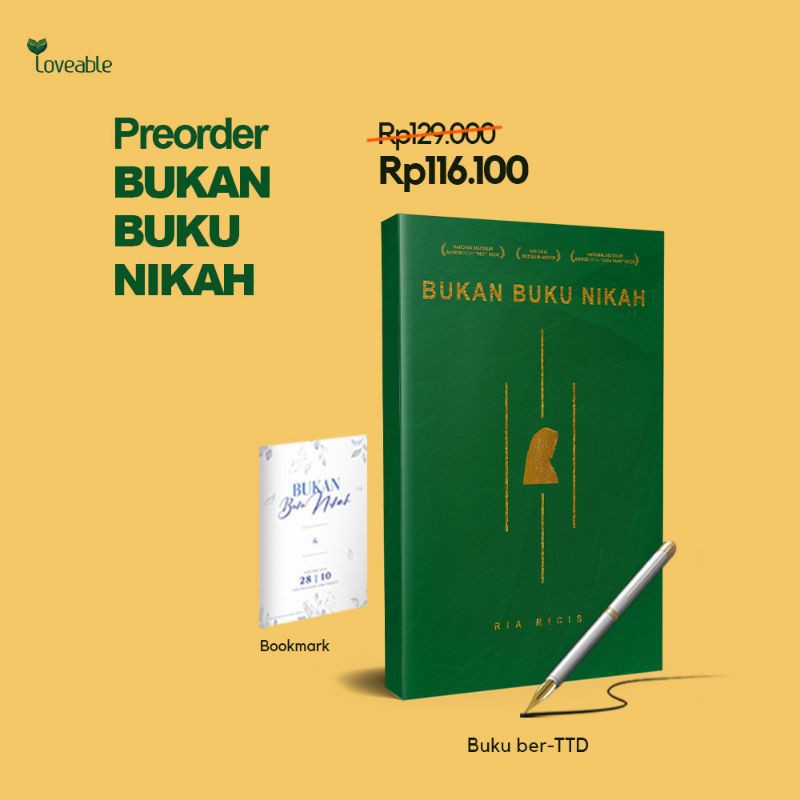 

BUKAN BUKU NIKAH - RIA RICIS *EDISI TTD PENULIS + HADIAH