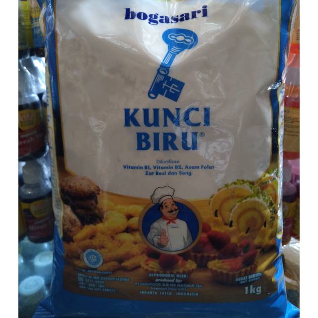 

Tepung Terigu Kunci Biru Premium Bogasari 1kg