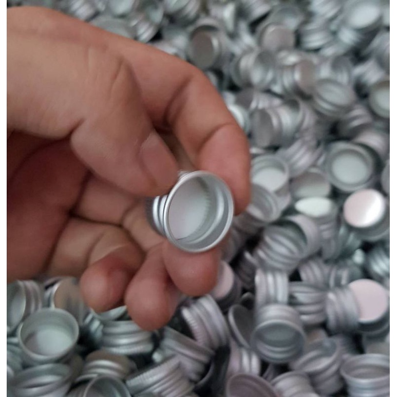 tutup botol ulir neck 18 almunium silver