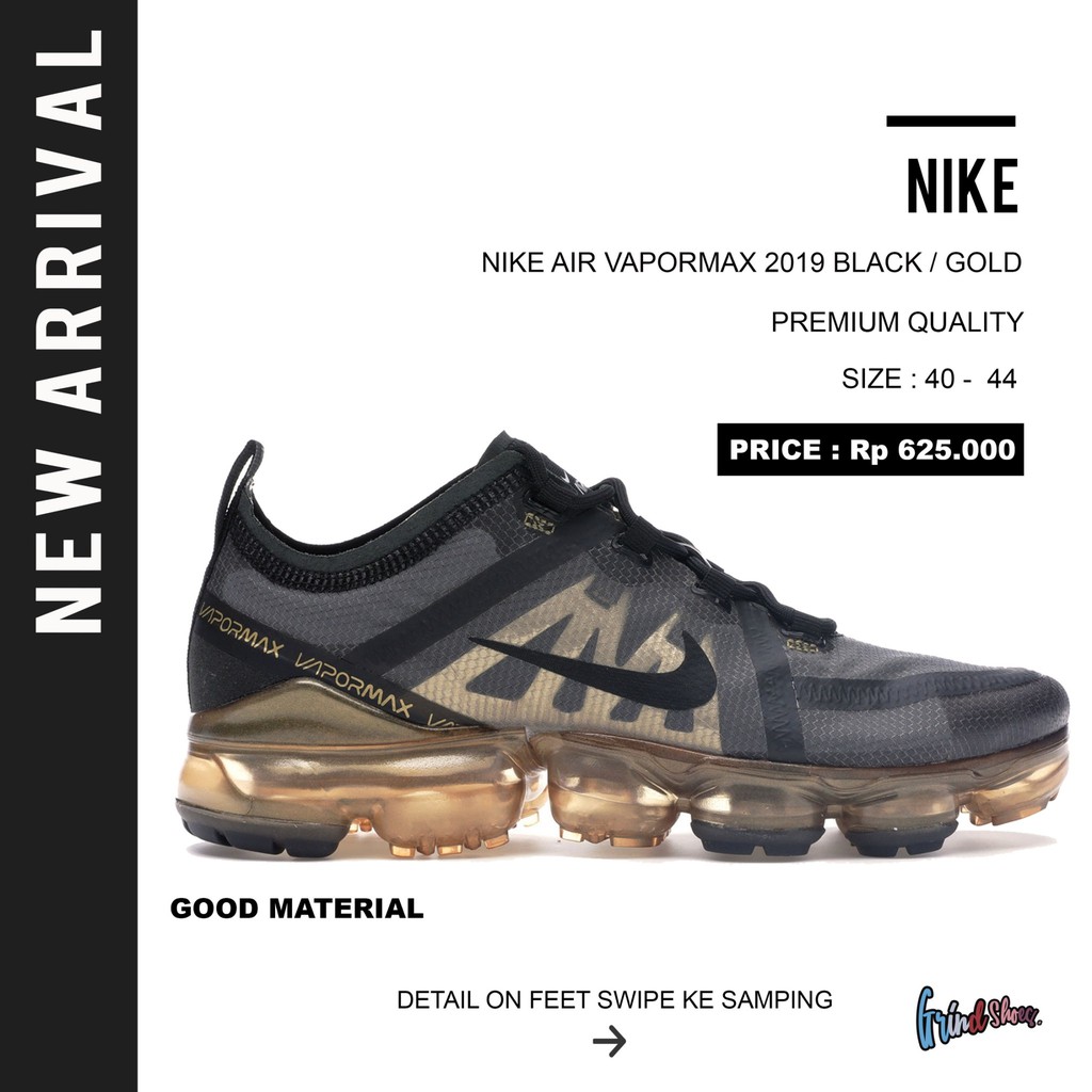 nike vapormax 2019 black gold