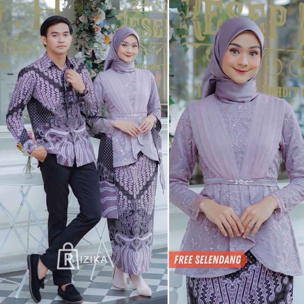 Kebaya Couple Modern Kebaya Wisuda Lamaran Tunangan Kondangan Baju Batik Brukat Terbaru Baju Couple Pasangan Terbaru 2022