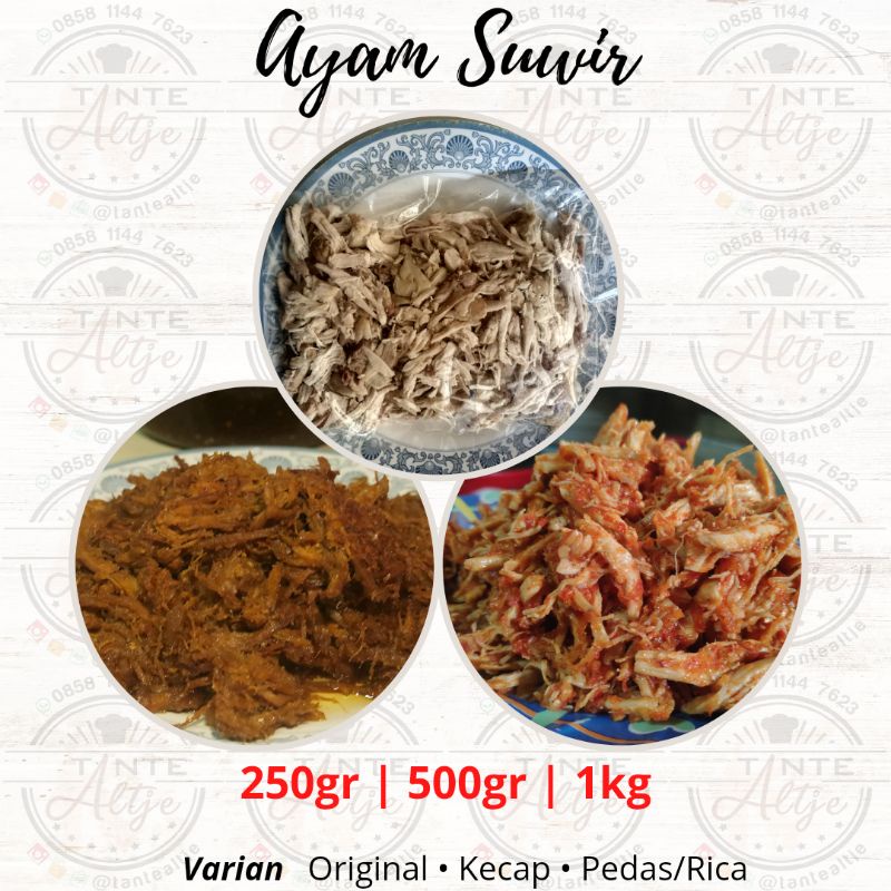 

[1kg] SUWIR AYAM [ Original / Kecap / Pedas ] ayam suwir ORI ayam.suwir pedas ayam suwir kecap