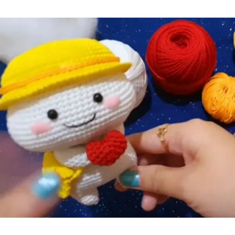Boneka Rajut Amigurumi - Quby Pentol Sticker