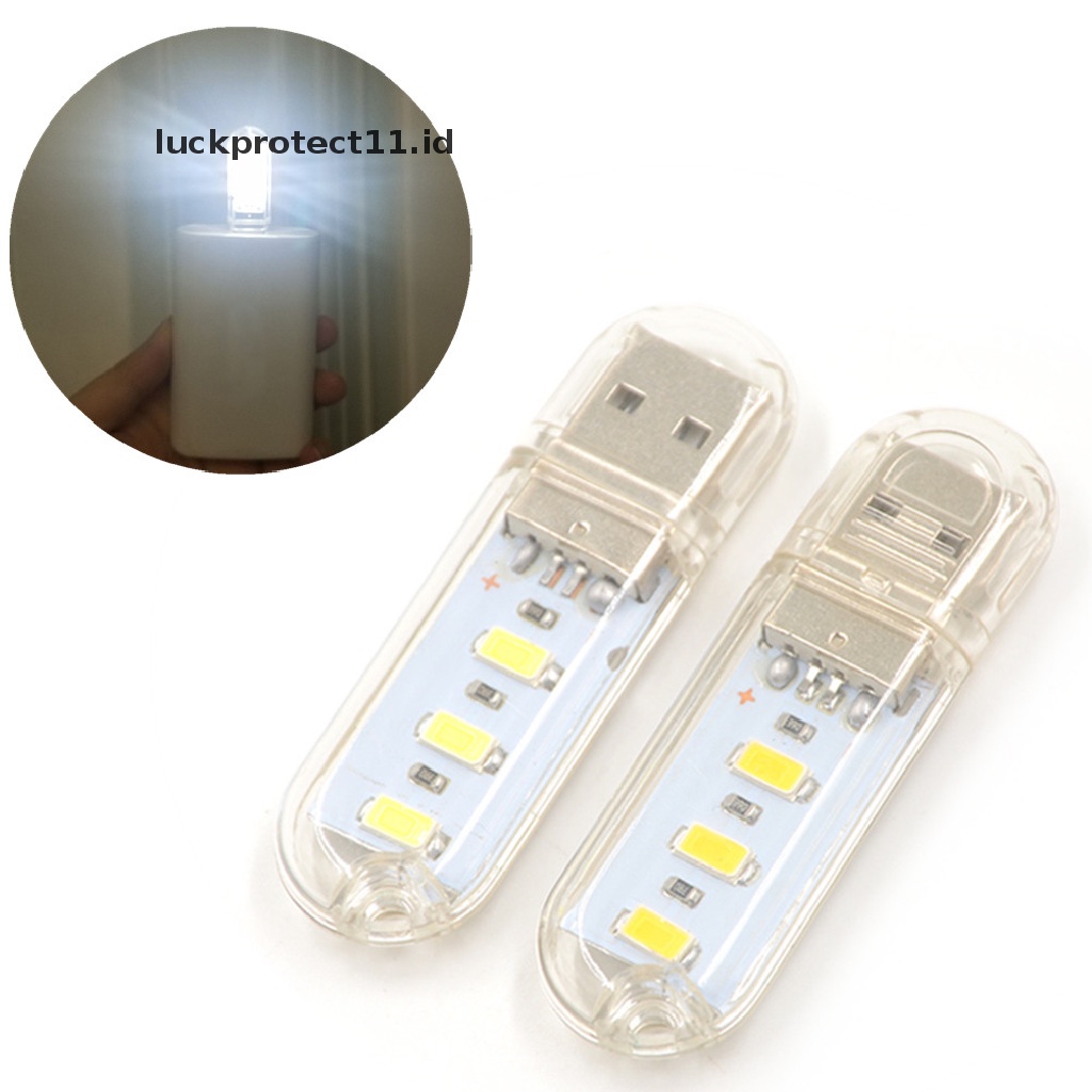 &lt; Luckprotect11. &lt; LuckproteksiId &gt; Lampu Bohlam Led Mini Usb Untuk Camping / Membaca / Laptop