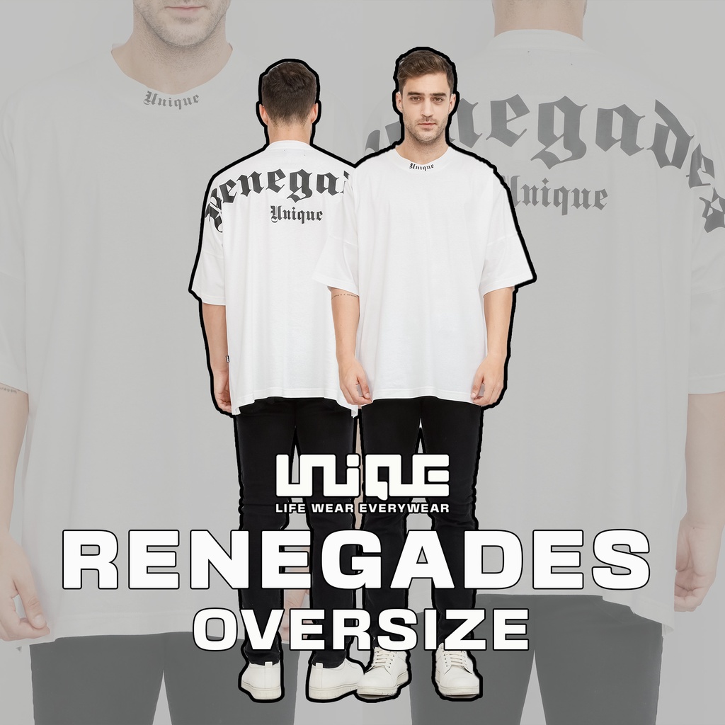 UNIQUE - (Brand Series) Kaos Oversize Renegades White