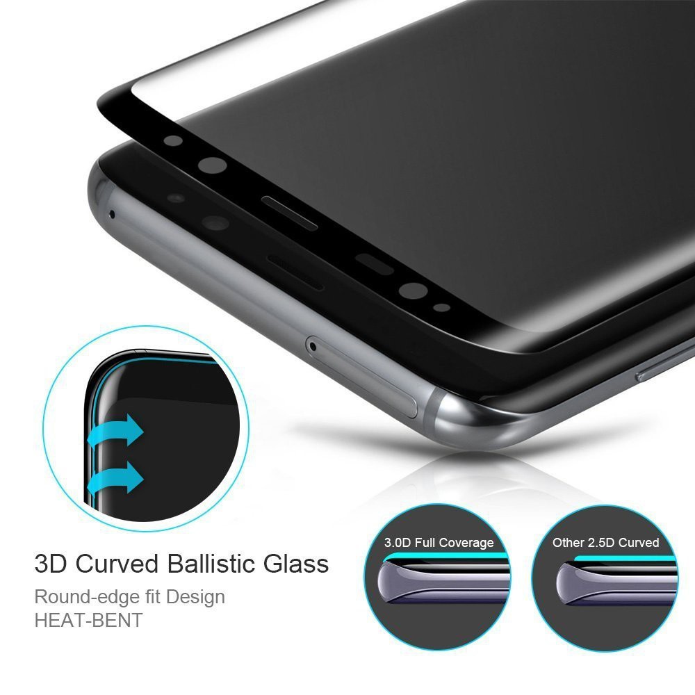 Hot Sale/Untuk Samsung Galaxy S8 S9 Note8 3D Full Coverage Tempered Glass Pelindung Layar