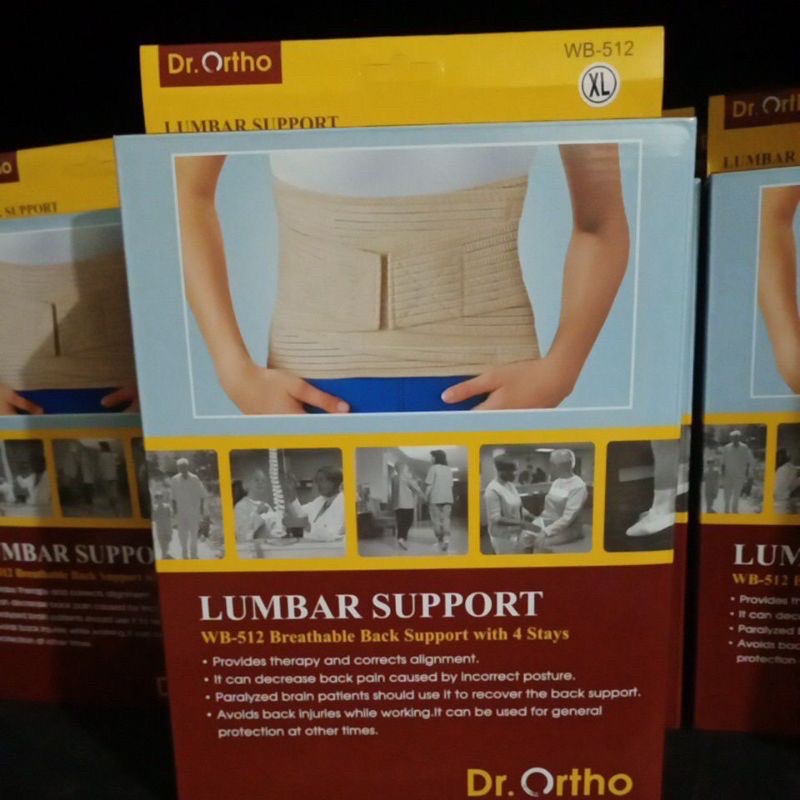 DR.ORTHO WB-512 Breathable Back / Lumbar Support with 4 Satu - Korset Lumbar