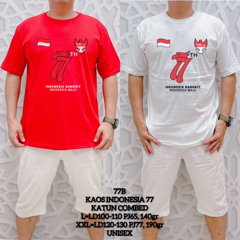 KM-77 KAOS INDONESIA 77  UNISEX