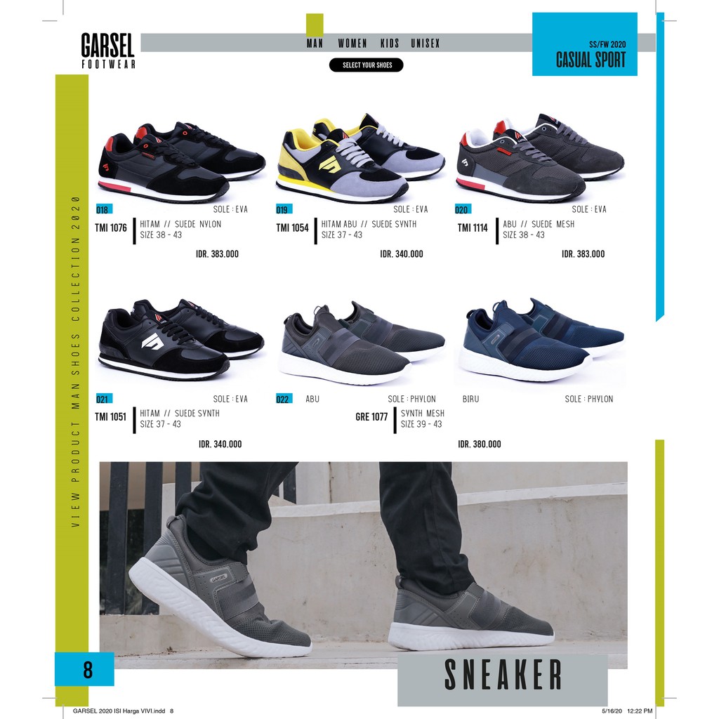 Sepatu Sneakers 2 Pria - Garsel