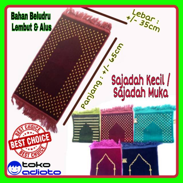 TERLARIS Sajadah Kecil / Sajadah Muka / Sajadah Mini / Sajadah Wajah Motif Polos Simple