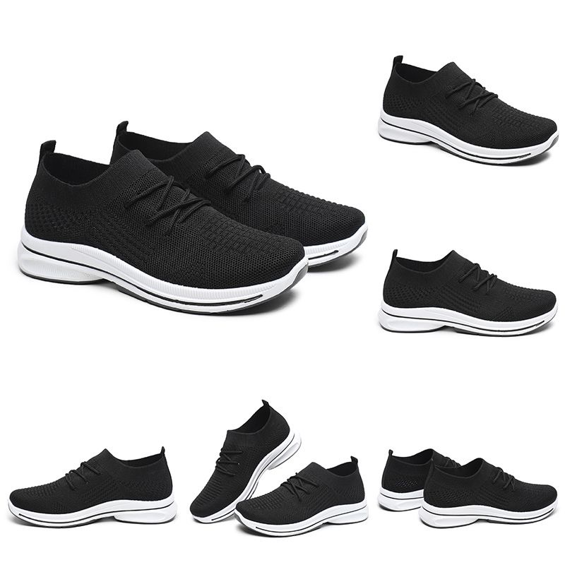 [GROSIR][COD] SEVEN_DAY SEPATU RAJUT WANITA OLAHRAGA IMPORT CASUAL SHOES HITAM A-6612