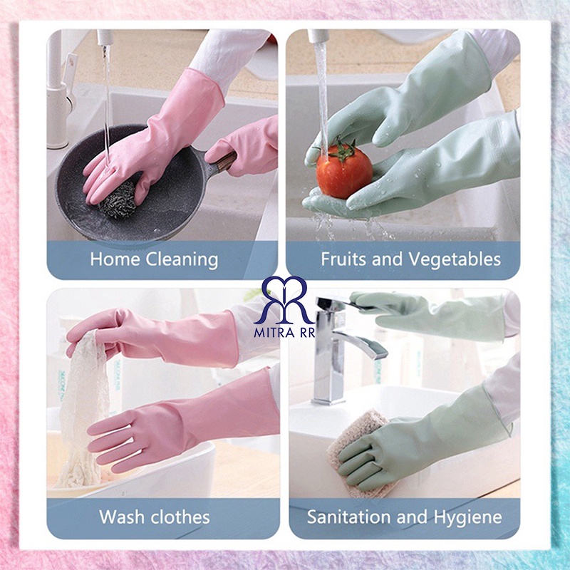 Sarung Tangan Karet Latex Rubber Gloves | Sarung Tangan Cuci Piring Anti Air Serbaguna