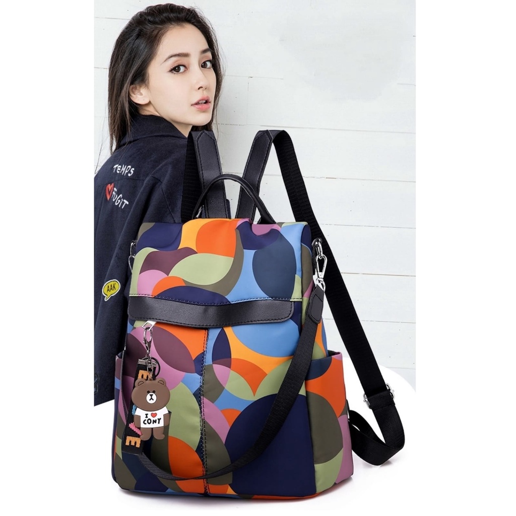 TAS RANSEL WANITA BACKPACK CEWEK IMPORT ANTI AIR CABILLA TA610M4 KOREA GENDONG PUNGGUNG SEKOLAH MURAH KULIAH KERJA REMAJA KEKINIAN FASHION PREMIUM BATAM BRANDED GEMBLOK RANGSEL