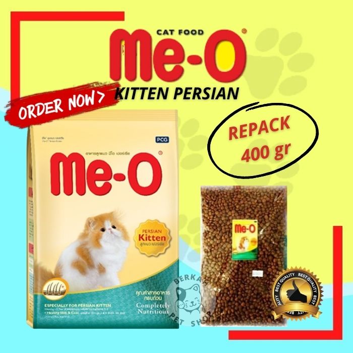 Makanan Anak Kucing Persia Persian Kering Cat Food Me-O Kitten Persian Repack 400 g