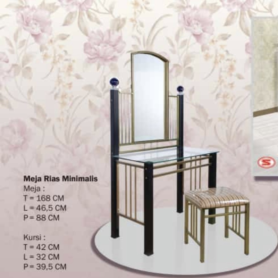 Meja rias besi tempa ready stock makassar murah berkualitas anti rayap