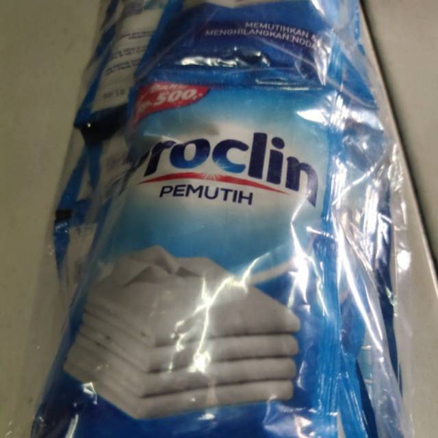 PROCLIN PEMUTIH BAJU PUTIH SAC, HEMAT.HARGA PROMO  SEPACK 12 BKS X 30ML