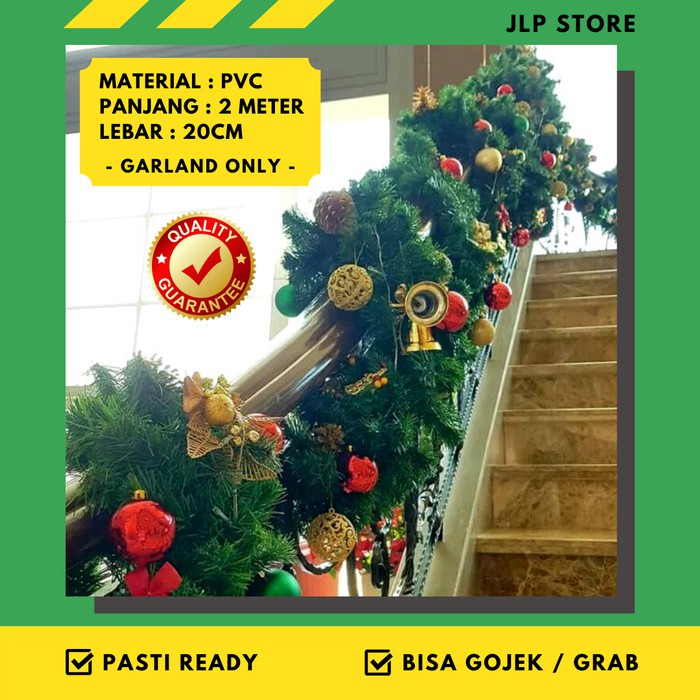 SALE - AKSESORIS POHON NATAL / GARLAN NATAL HIJAU / CHRISTMAS GARLAND SLINGER