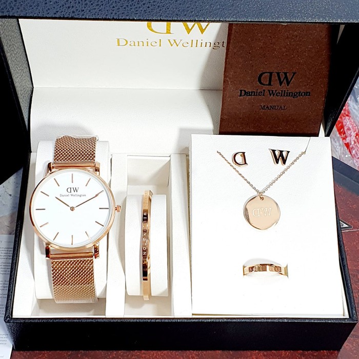 JAM TANGAN WANITA DW RANTAI PASIR PREMIUM CLASIK PAKET ACC