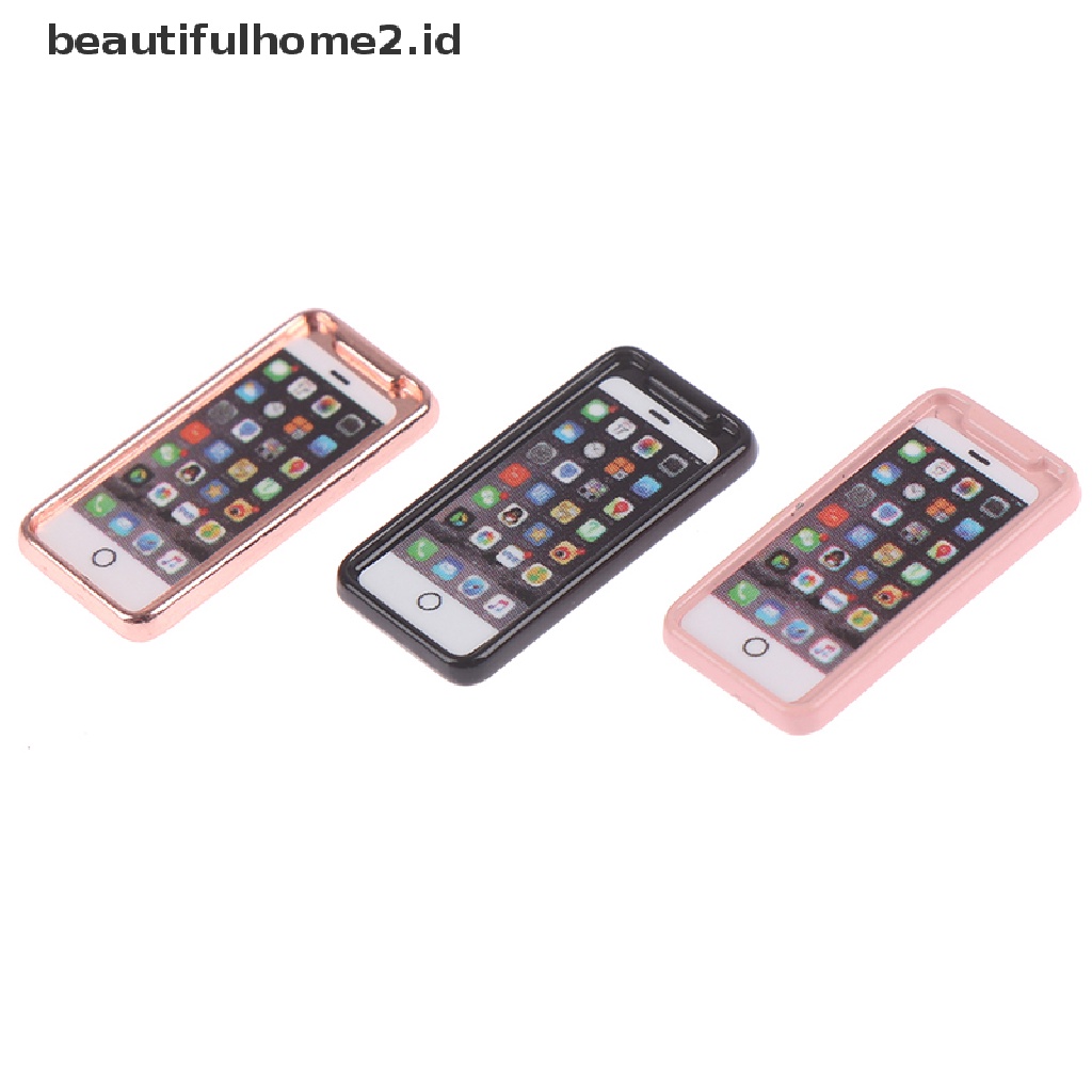 (Beautifulhome2.Id) 1pc Mainan Miniatur Handphone Skala 1: 12 Untuk Aksesoris Dapur / Ruang Tamu Rumah Boneka