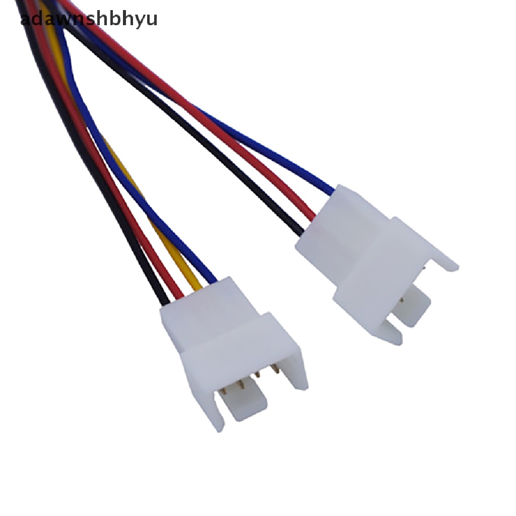 Kabel Power Kipas adawnshbhyu 12cm PH2.0 Kecil 4Pin Ke Double 3Pin/4Pin Kabel Kipas PVC Power