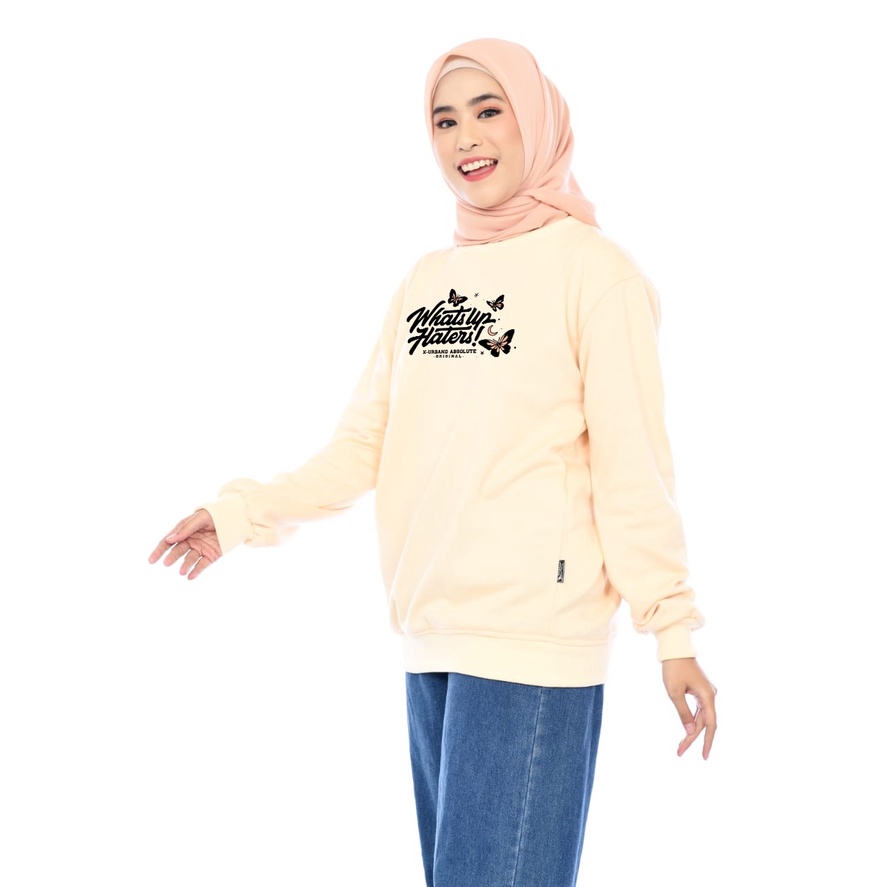 Sweater Wanita What's Up Haters Fleece Gramasi 280-A245 Chesee