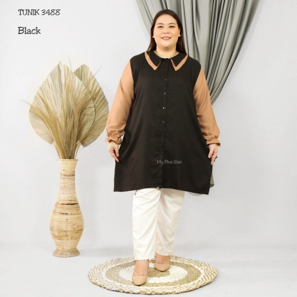 Tunik Jumbo Wanita 3488, Ld 125, 130 &amp; 145 cm