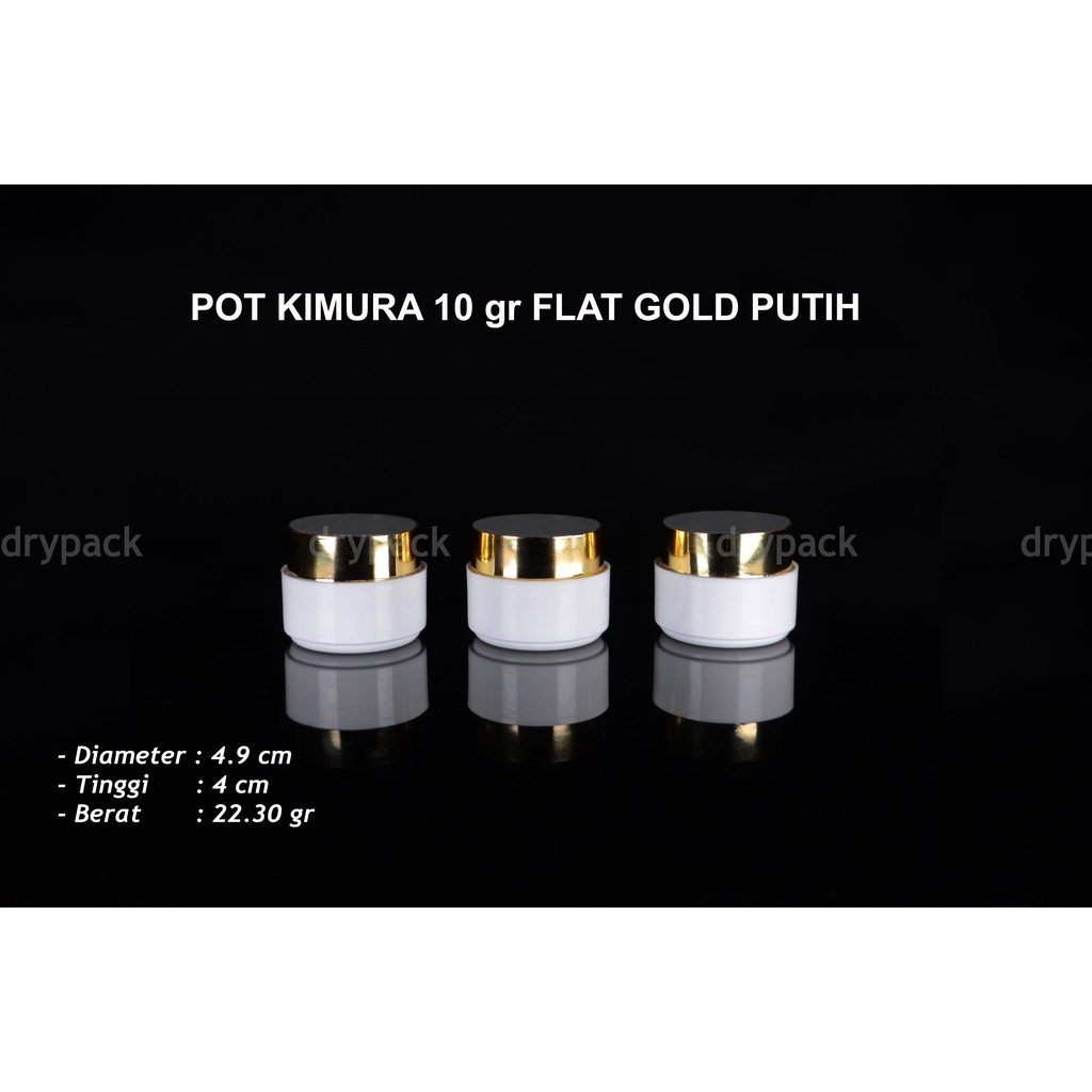 Pot Kimura 10 Gr Flat Gold Putih