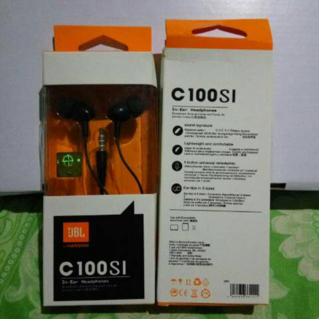 JBL C100SI Earphone Stereo Handsfree Super Bass competible Headset JBL Samsung Oppo Xiaomi