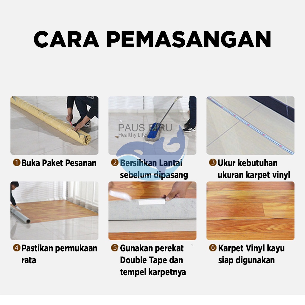 KARPET LANTAI VINYL GULUNGAN TEBAL 0.7 MM 50CM| METERAN 2 M | DEKORASI