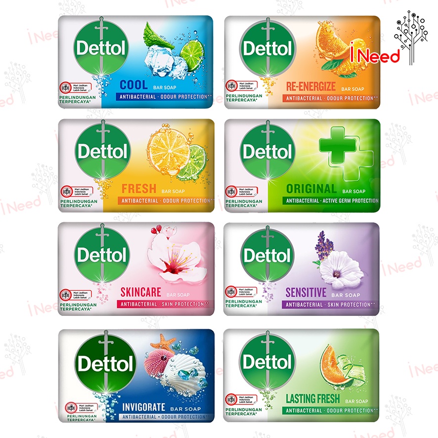 (INEED) (100gr) DETTOL Sabun Mandi Batang | Soap bar 100 gram