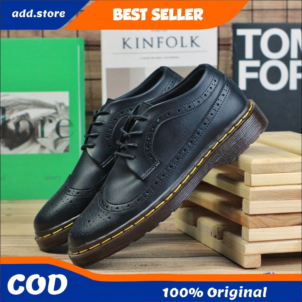 Add Sepatu Low Boots Pria Kulit Pu Asli Murah Boot Smith Klasik Kerja