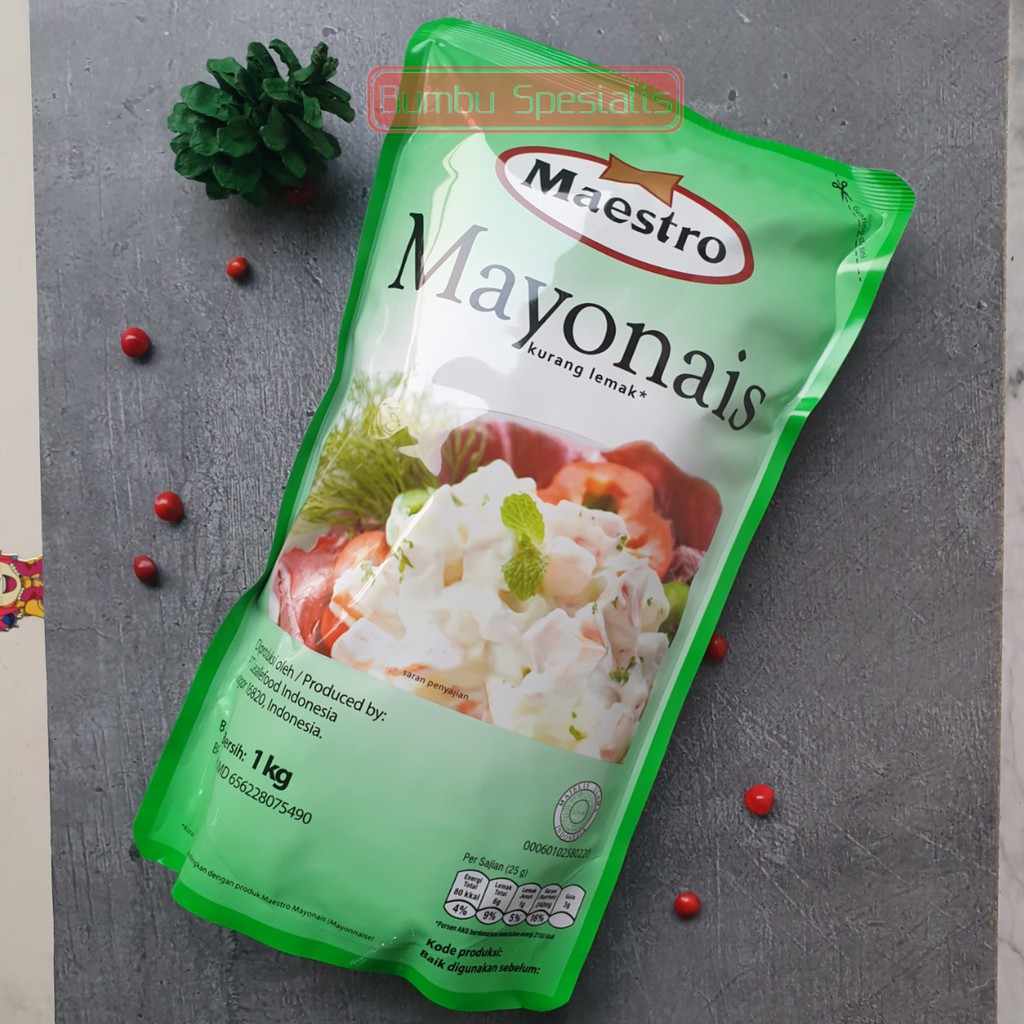 Mayonaise Pouch 1kg Maestro / 1000 kg -  Tanpa Lemak