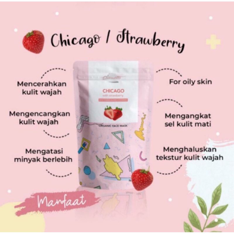 Masker Pinkroulette Chicago/strawberry