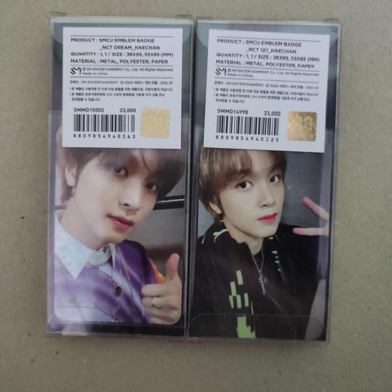 SMCU SMTOWN EMBLEM BADGE HAECHAN NCT DREAM 127