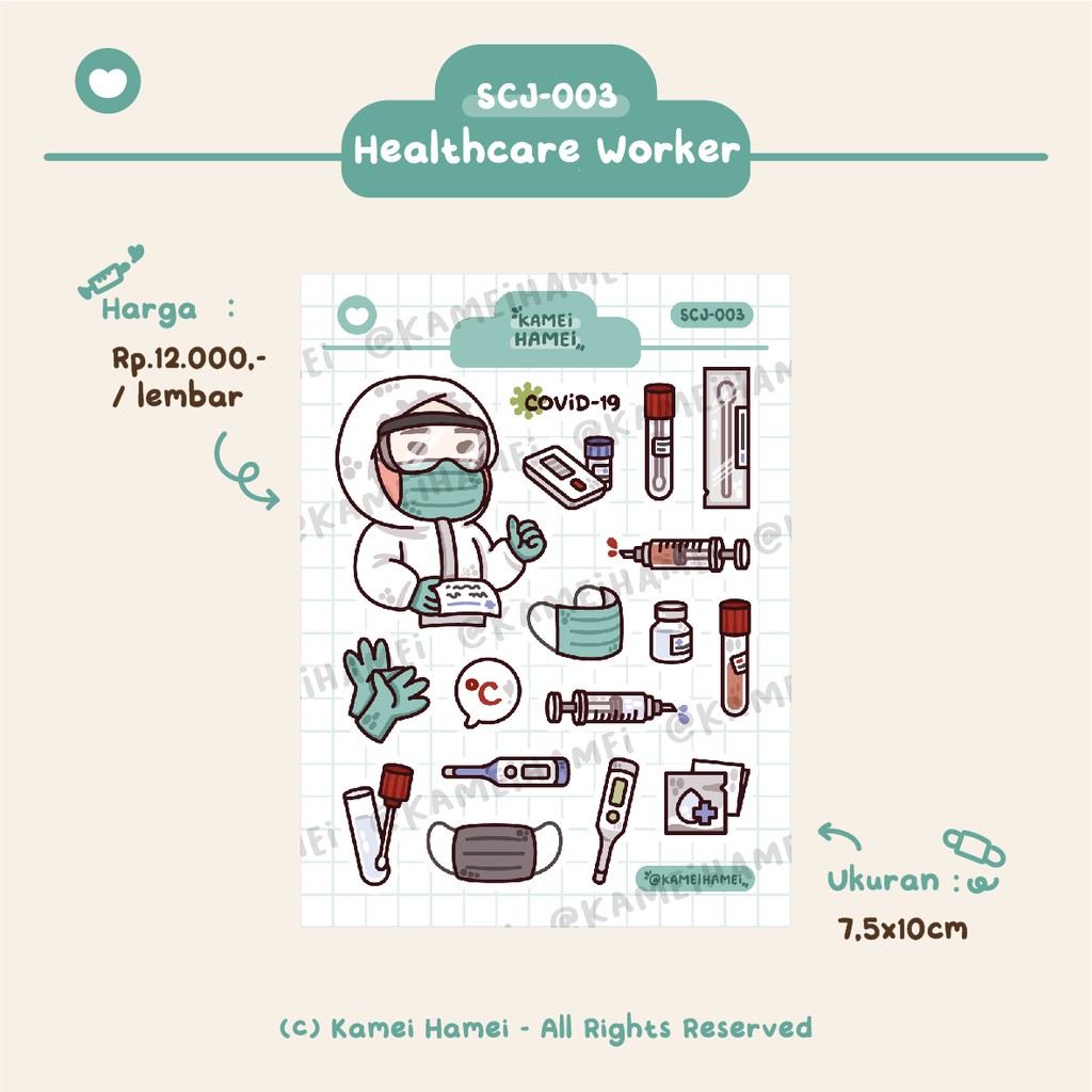 

SCJ-003 Healthcare Worker | Kamei Hamei Deco Planner Sticker