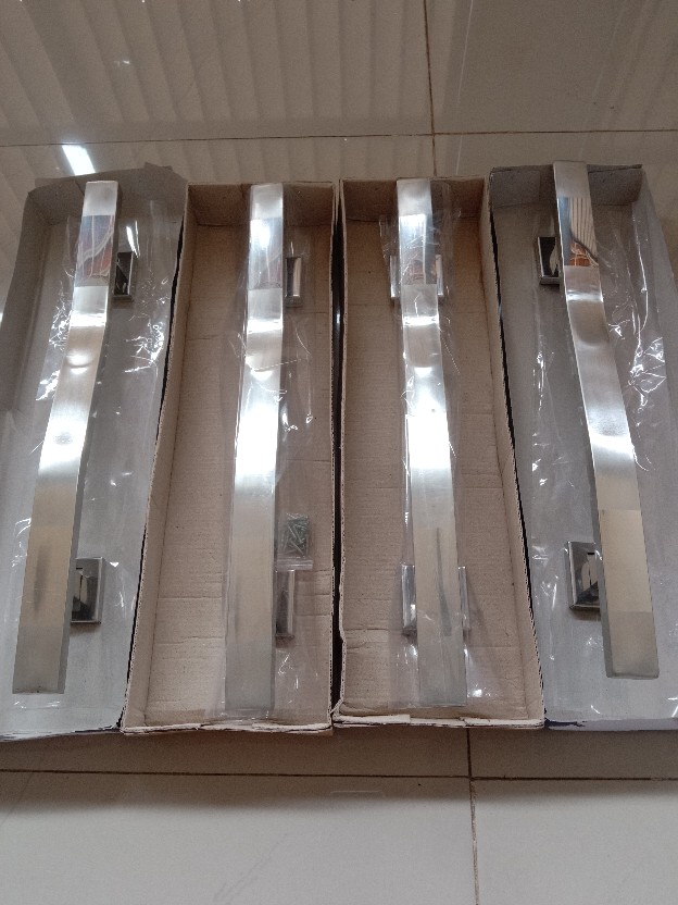 Handle Pintu Rumah Kobra Panjang 45 Cm Lis Tiga Tarikan Pintu Kotak Es Gagang Pintu Stls Kunci Pintu