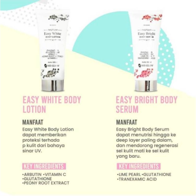 EASY WHITE BODY PAKET MS GLOW ORIGINAL