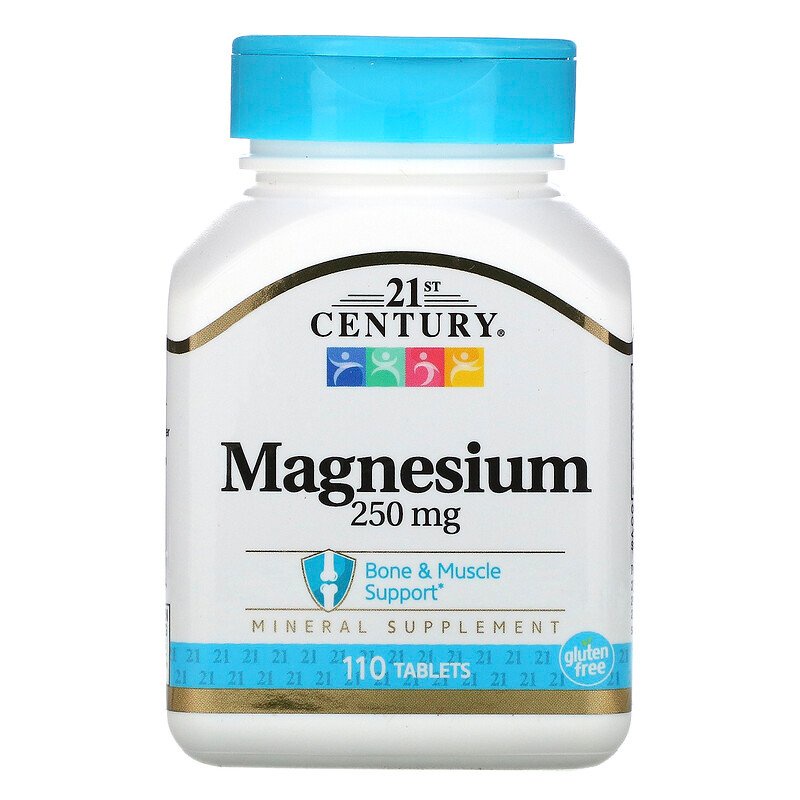 21st Century Magnesium 250 mg 110 Tablets USA