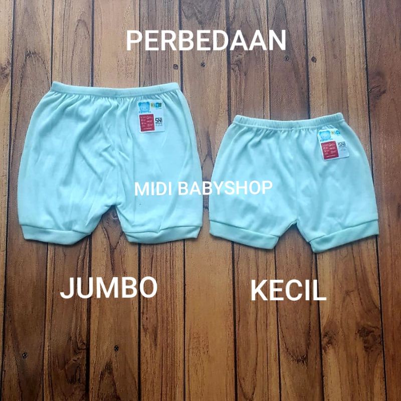 12 pcs Celana Pendek Bayi Jumbo Polos Tebal Nita Baby SNI 6-18 Bulan