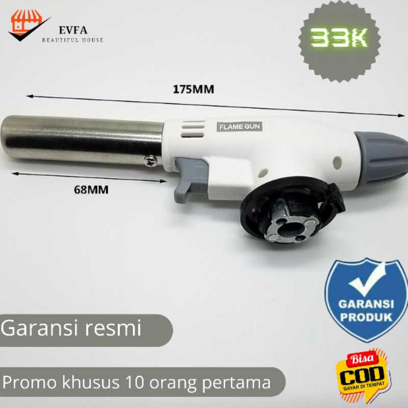 firetric portable gas torch butane flame gun korek api korek gas korek api pistol korek gas unik pem