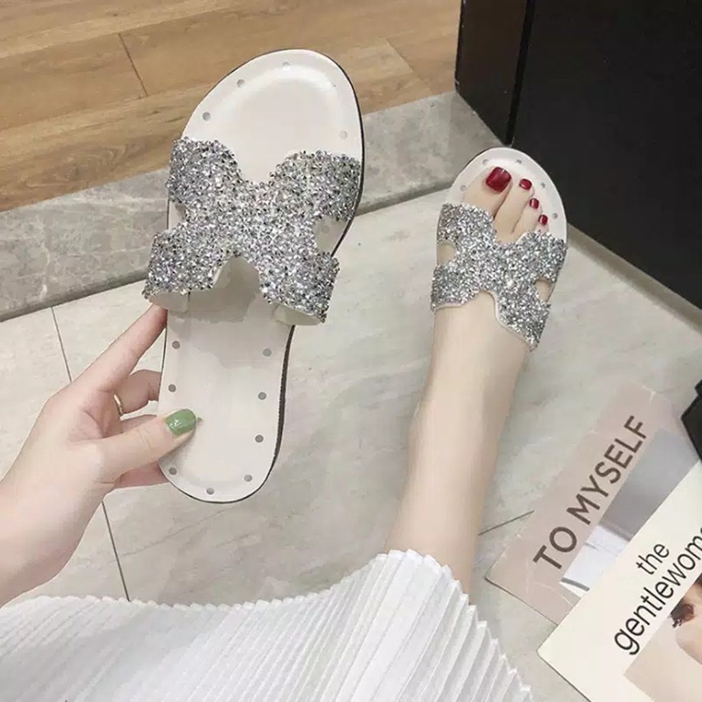 Sandal Wanita SP17 Motif Manik-Manik Fashion Korea Import Real Pict AccFashionMurah