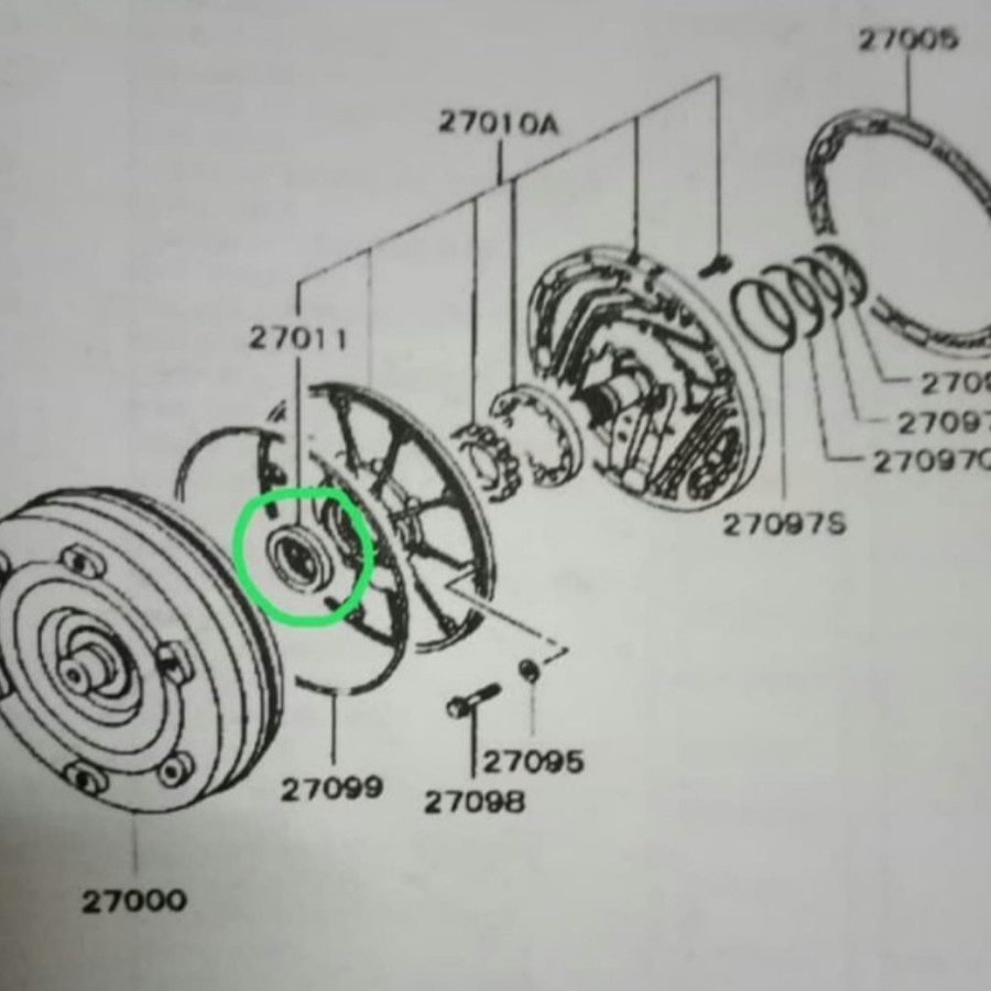 seal (sil) matic torqon ORI Pajero sport triton grandis galant lancer